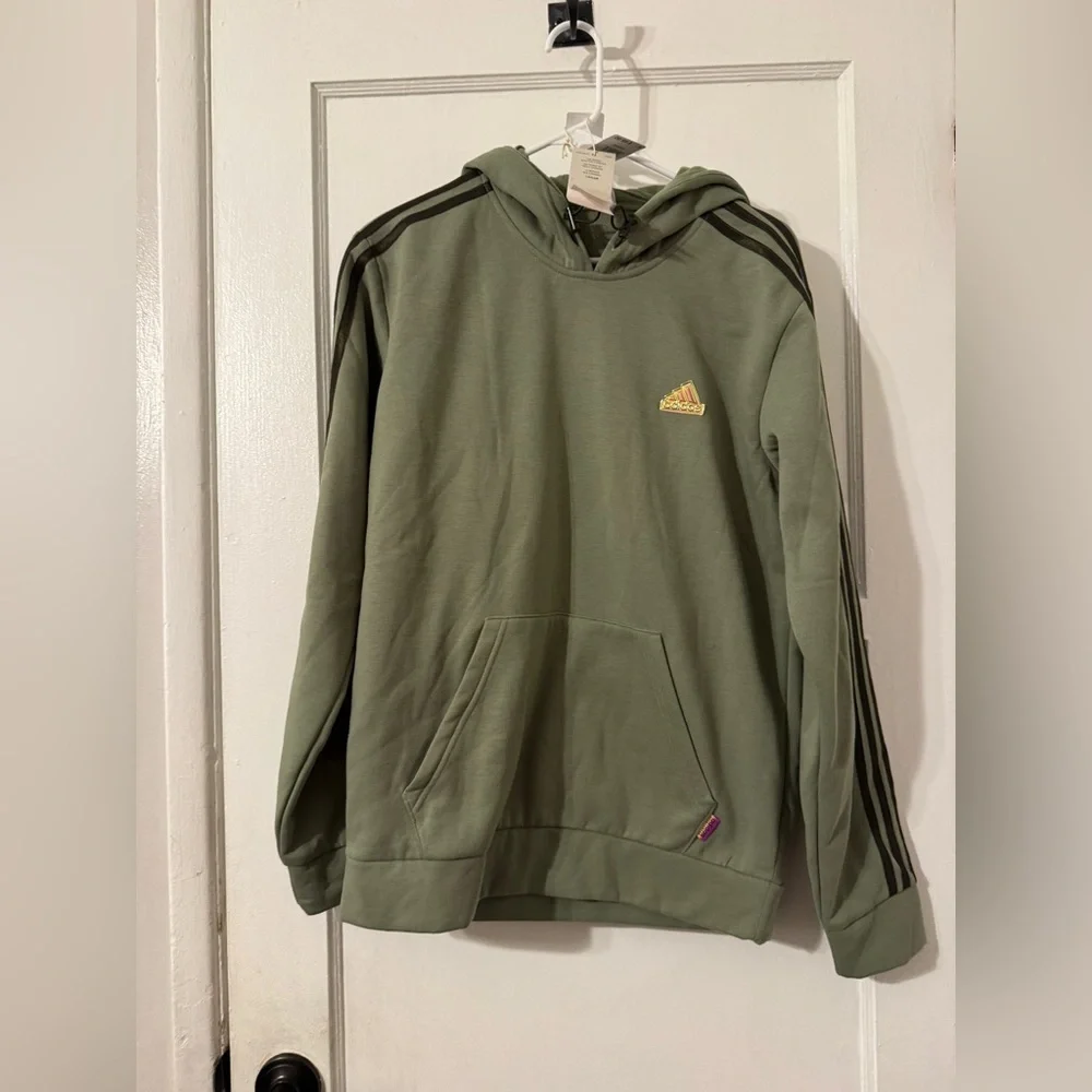 Adidas Men Green Hoodie Sz Small retail $65